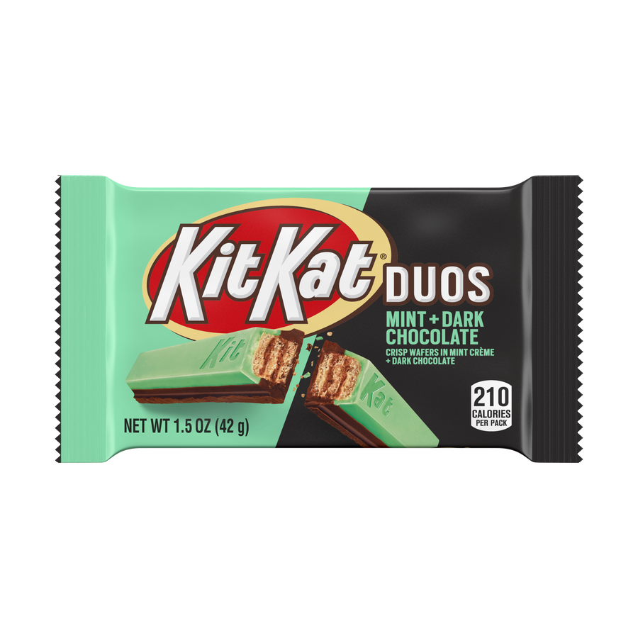 Kit Kat Duos Mint + Dark Chocolate Imported Exotic Chocolate USA Snaxies Montreal Canada