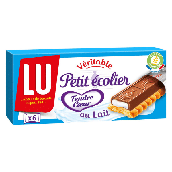 LU Biscuits Véritable Petit Écolier Tendre Coeur au Lait 120 g Snaxies Exotic Cookies Montreal Quebec Canada