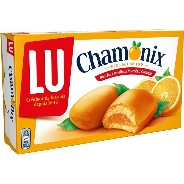 LU Chamonix Biscuits Orange 250 g Imported Exotic Snack from France Snaxies Montreal Canada