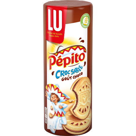 LU Pépito Croc Sablé Chocolate Filled Biscuits 294 g Imported Snaxies Exotic Cookies Montreal Canada