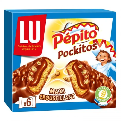 LU Pépito Pockitos Maxi Croustillant 162 g Imported Cookies from France Snaxies Montreal Quebec Canada