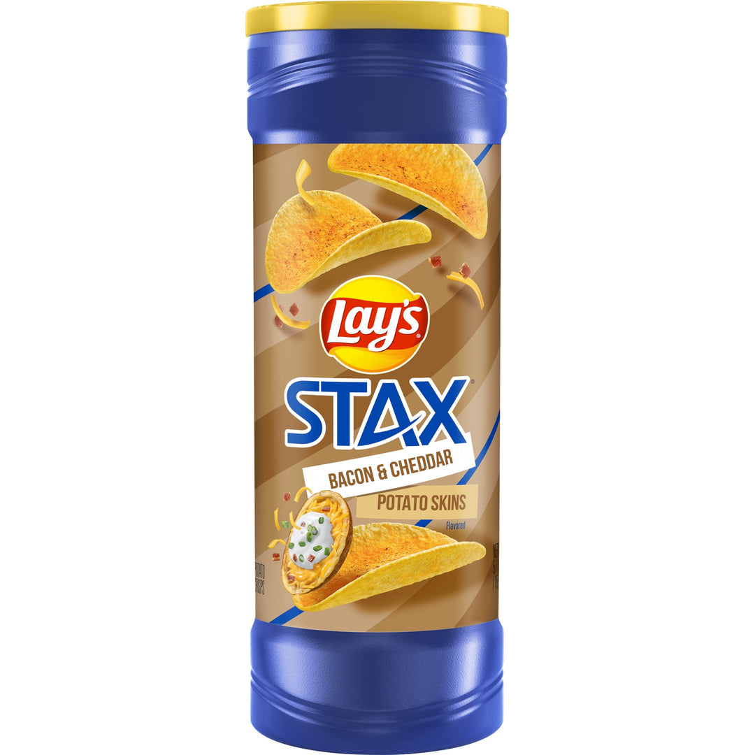 Lay's Stax Bacon & Cheddar Potato Skins 156 g Exotic Chips Snaxies
