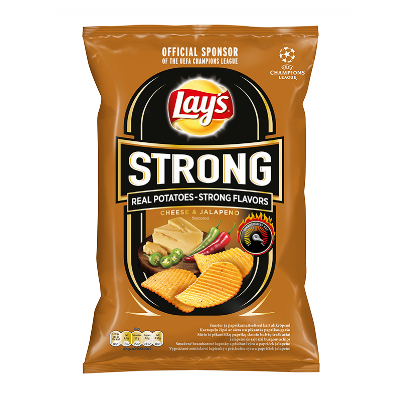Lay's STRONG Cheese & Jalapeno 130 g Imported Exotic Chips Snaxies Canada