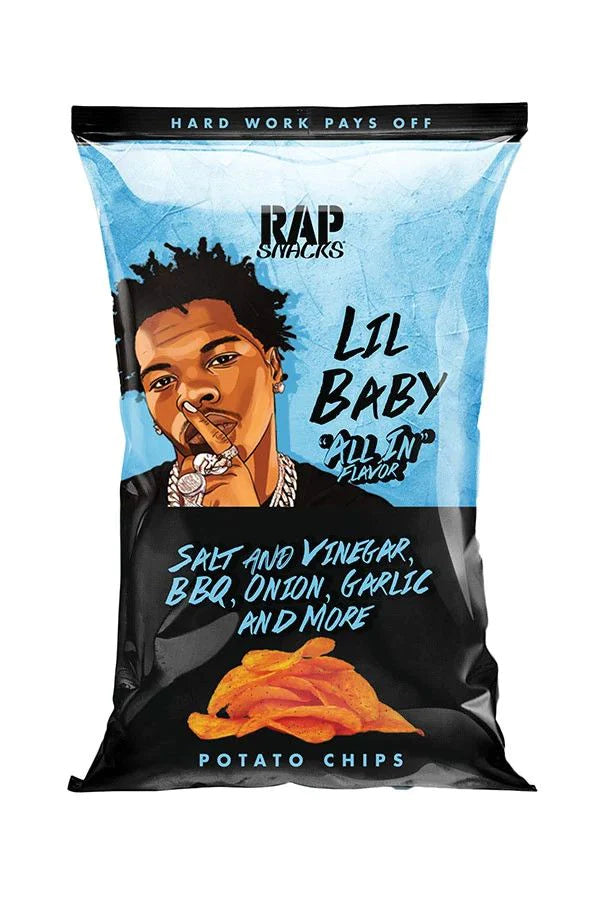 Rap Snacks Lil Baby "All In" Potato Chips 71 g Snaxies Exotic Chips Montreal Canada