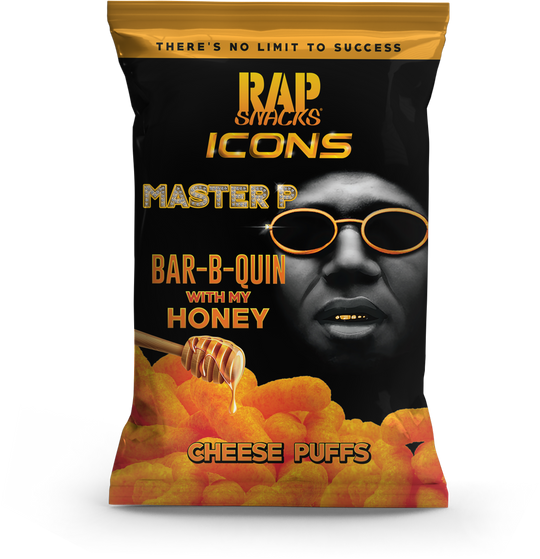 Rap Snacks Master P Bar-B-Quin Honey Cheese Puffs 71 g Snaxies Exotic Chips Montreal