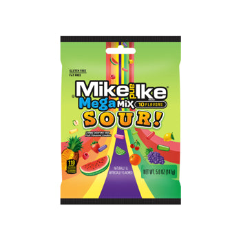 Mike & Ike MegaMix Sour Bag 141 g Snaxies Exotic Candy Montreal Canada