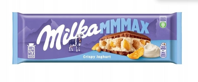 Milka MMMAX Crispy Yoghurt 300 g Imported Exotic Chocolate Montreal Quebec Canada Snaxies