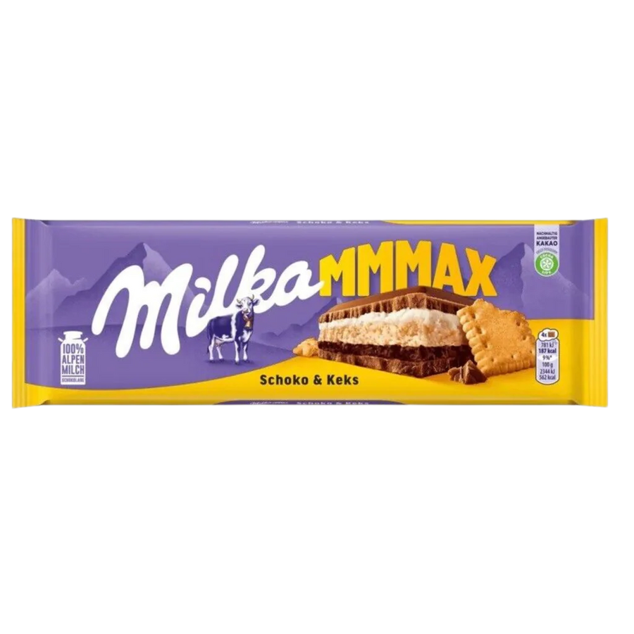 Milka MMMAX Choco & Biscuit 300 g Imported Exotic Chocolate Snacks Montreal Quebec Canada Snaxies