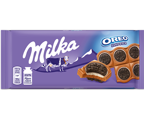 Milka Oreo Sandwich Chocolate Bar 92 g - Snaxies
