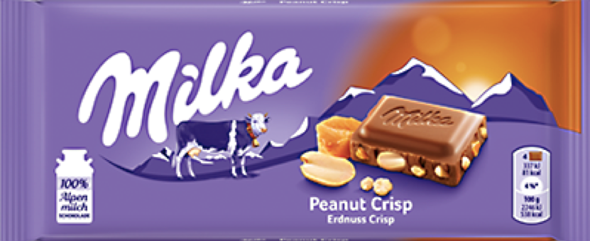 Milka Peanut Crispy Caramel Chocolate Bar - Snaxies
