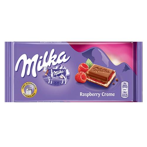 Milka Raspberry Chocolate Bar - Snaxies