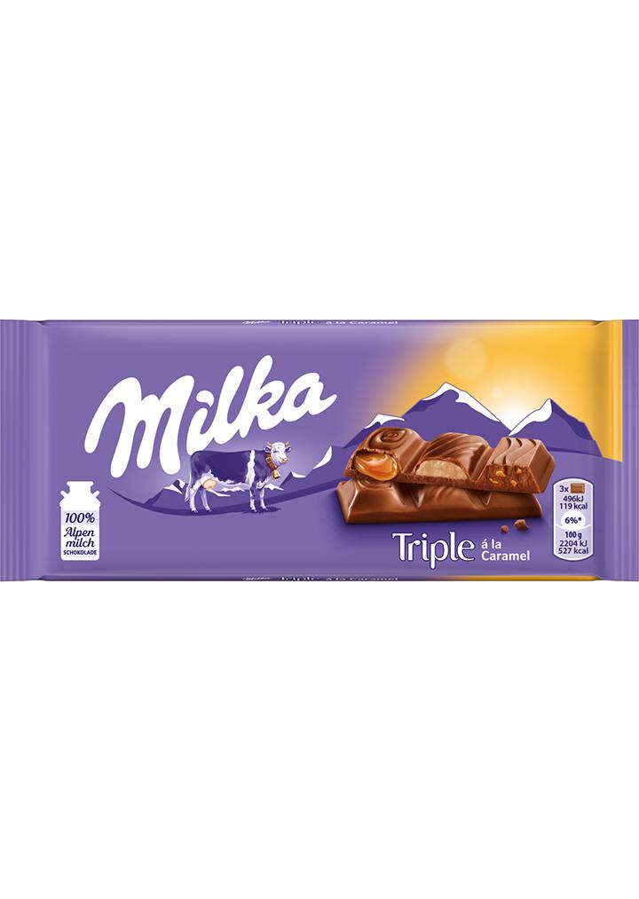 Milka Triple Caramel 90 g - Europe - Snaxies