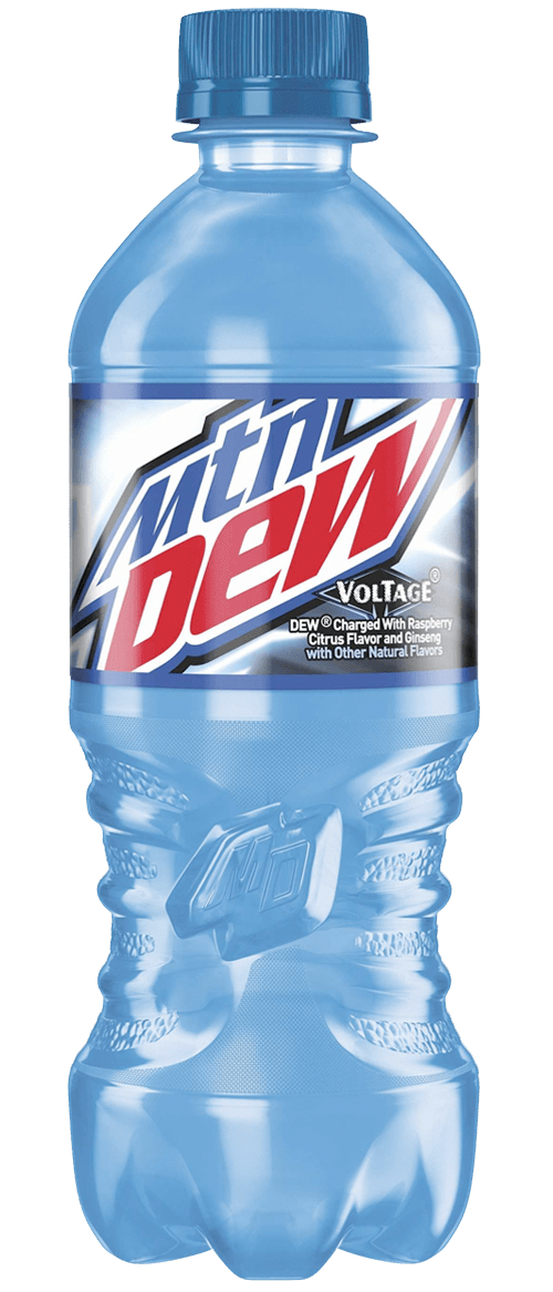 Mountain Dew Voltage Bottle 591 ml Exotic Soda Montreal Quebec Canada