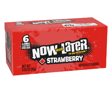 Now & Later Chewy Strawberry 26 g Exotic Candy Store Montreal Quebec Canada Snaxies