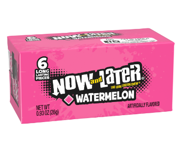 Now & Later Chewy Watermelon 26 g Exotic Candy Store Montreal Quebec Canada Snaxies
