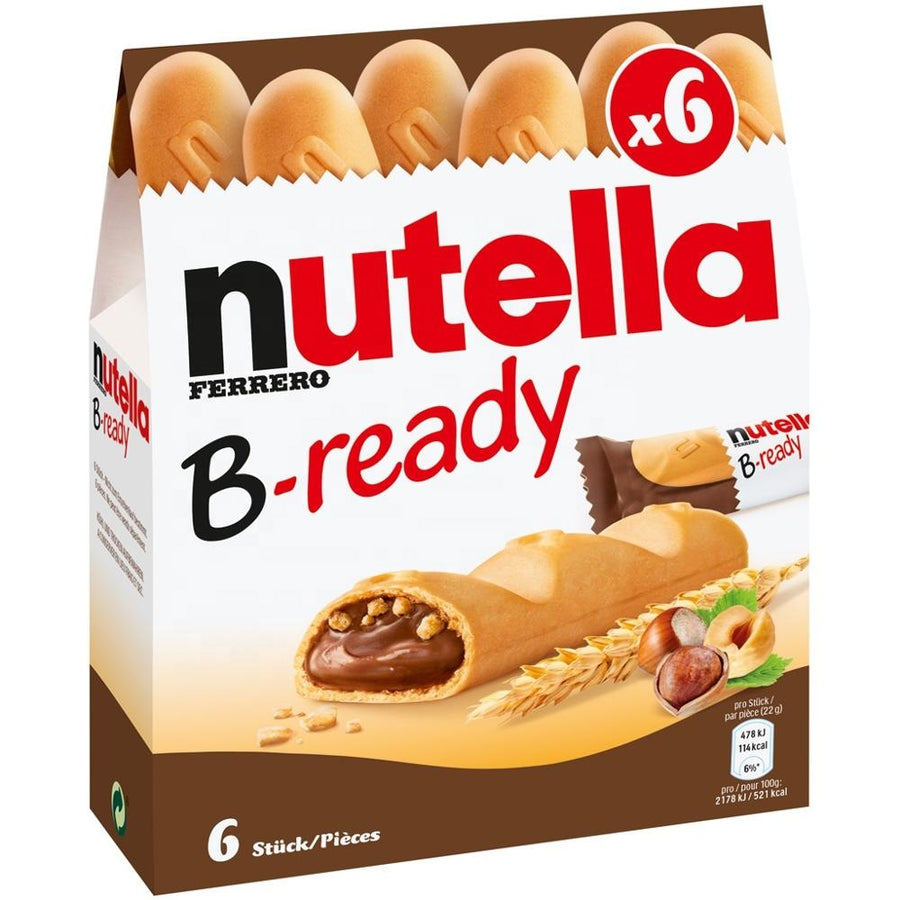 Nutella B-ready (6) 132 g Exotic Snacks Montreal Quebec Canada Snaxies