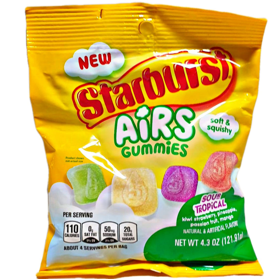 Starburst Airs Gummies Sour Tropical 121.91 g Snaxies Exotic Candy Montreal Canada