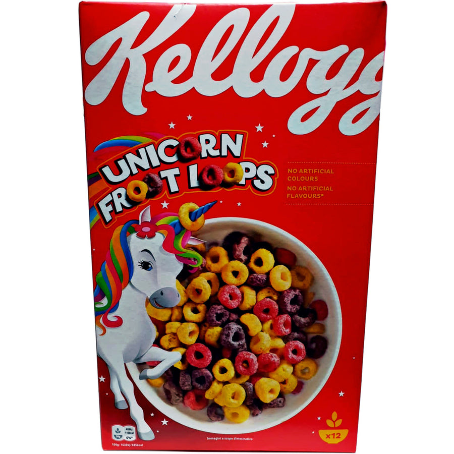 Kellogg's Unicorn Froot Loops Cereal 375 g Snaxies Exotic Cereal Montreal