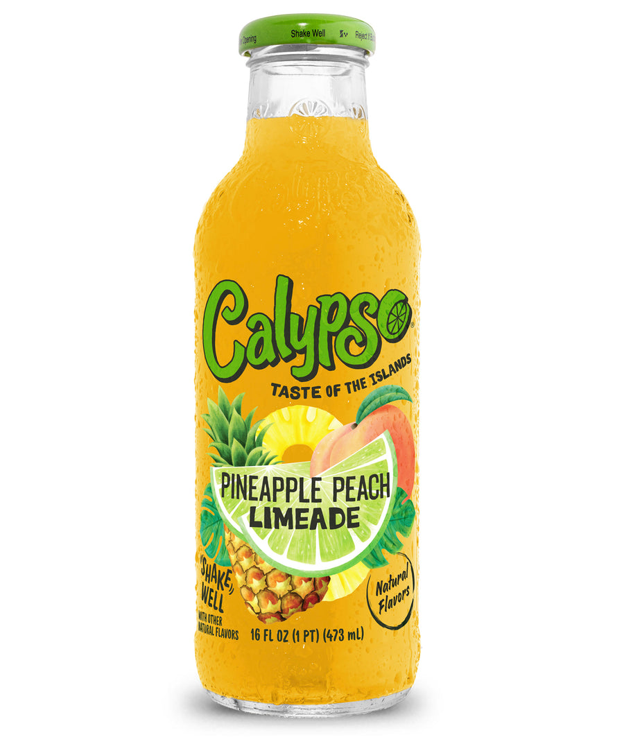 Calypso Pineapple Peach Limeade 473 ml Snaxies Exotic Drinks Montreal Canada