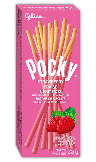 Pocky Strawberry 33 g Snaxies Exotic Snacks Montreal Quebec Canada