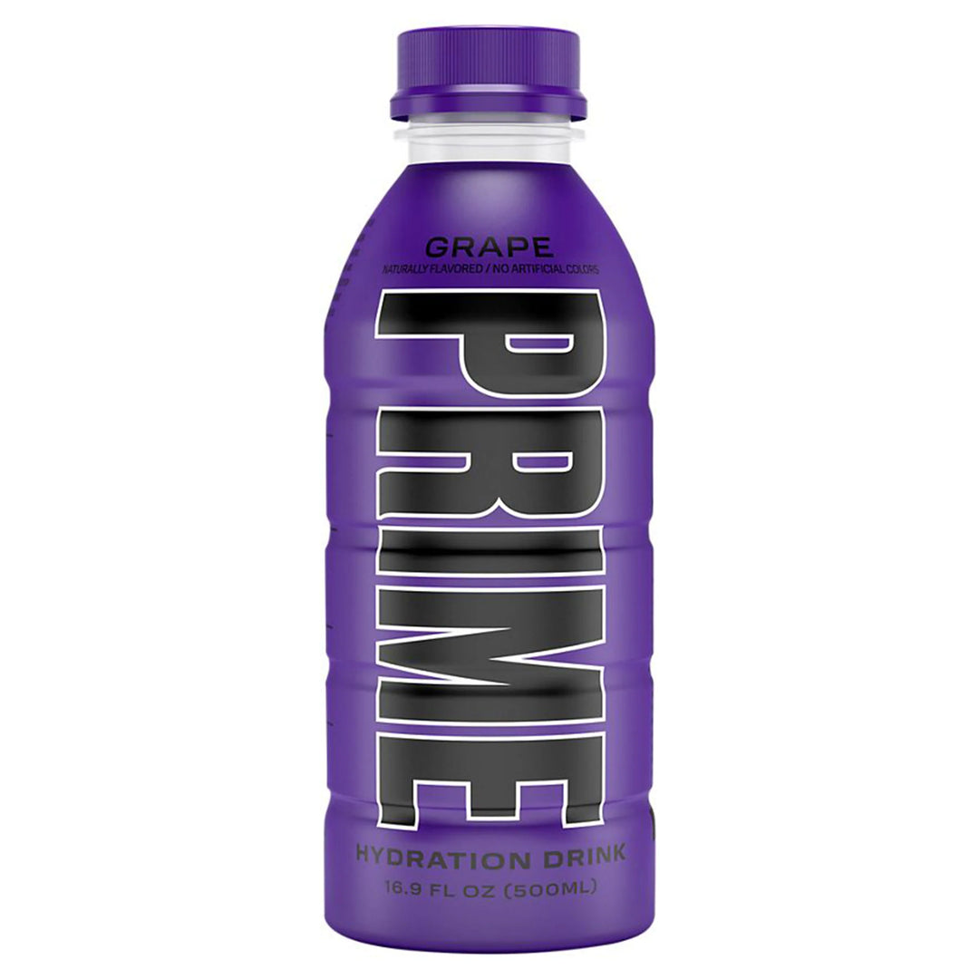 Prime Hydration Drink Grape 500 ml Snaxies Exotic Drinks Montreal