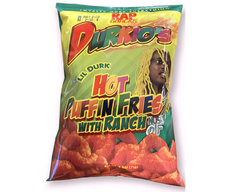 Rap Snacks Lil Durk Hot Puffin Fries with Ranch 71 g Snaxies Exotic Chips Montreal