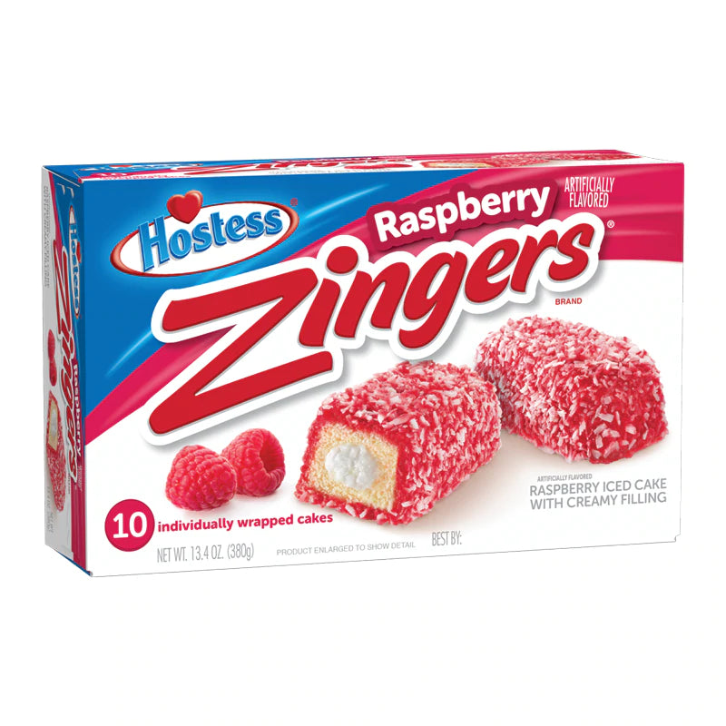 Hostess Raspberry Zingers 380 g Snaxies Exotic Pastry Montreal Canada