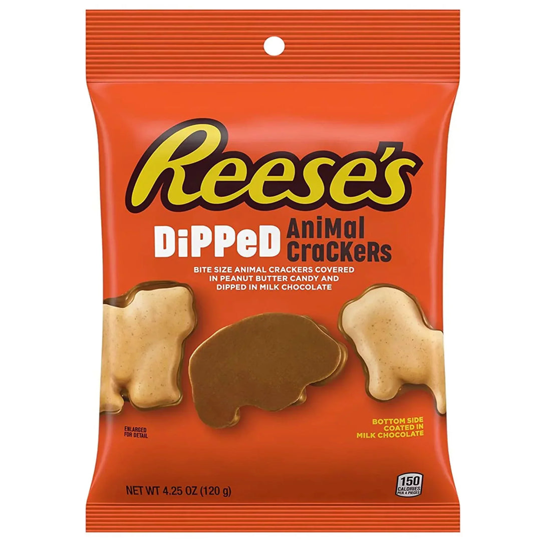 Reese's DiPPeD Animal Crackers 120 g Exotic Snacks Candy Store Montreal Quebec Canada