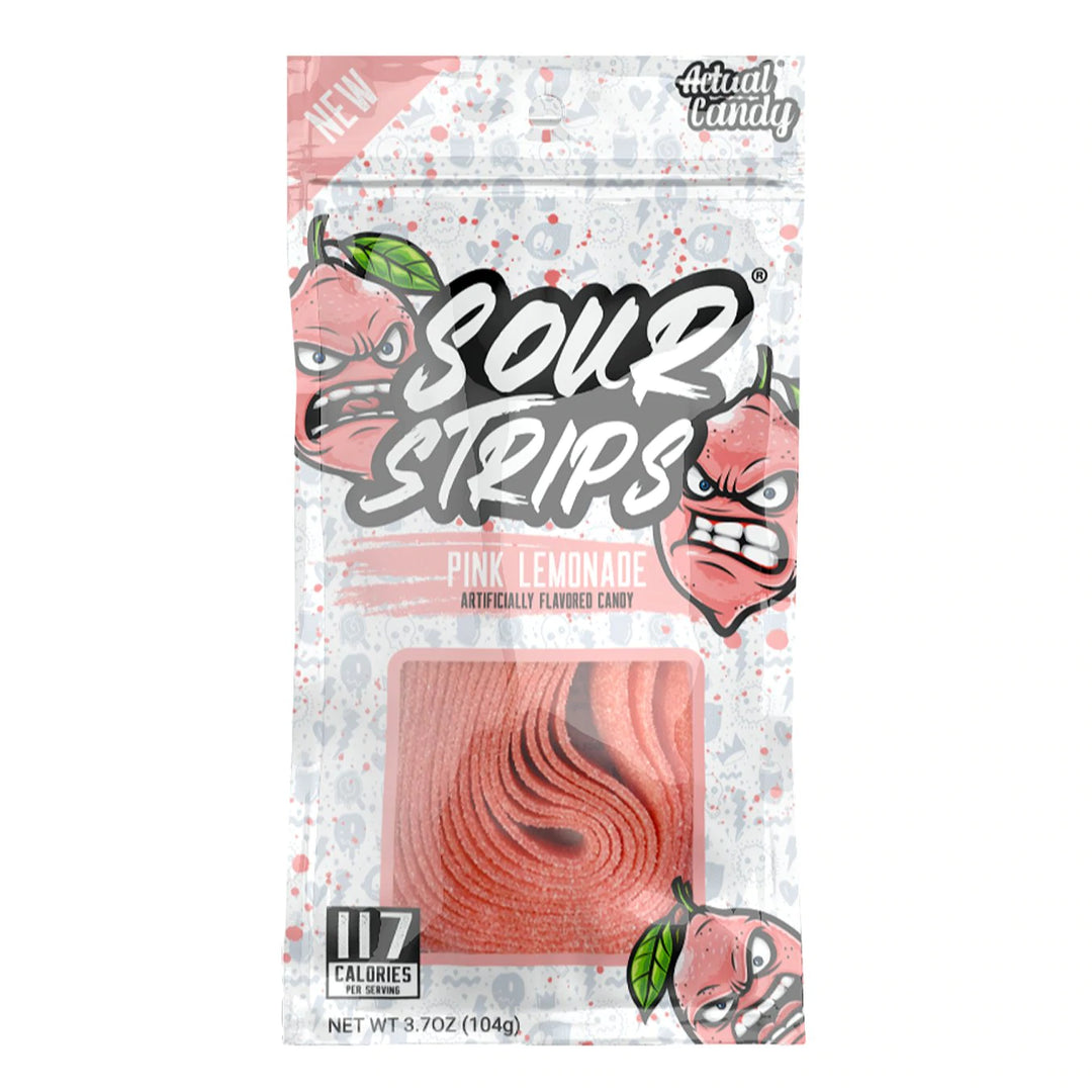 Sour Strips Pink Lemonade 104 g Snaxies Exotic Candy Montreal Canada