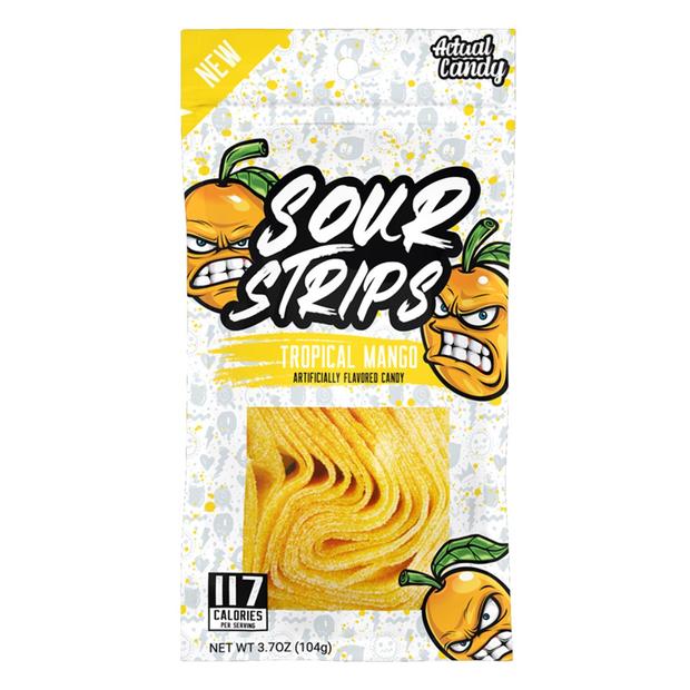 Sour Strips Tropical Mango 104 g Snaxies Exotic Candy Montreal Canada