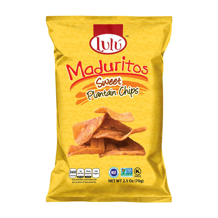 Lulu Maduritos Sweet Plantain Chips 70 g Snaxies Exotic Chips Montreal Canada