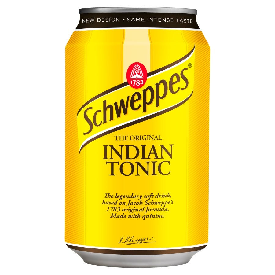 Schweppes Indian Tonic Can 330 ml Snaxies Exotic Drinks Canada