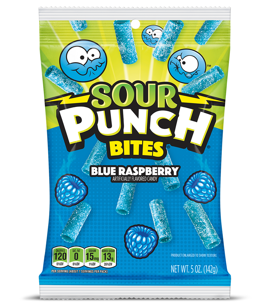 Sour Punch Bites Blue Raspberry 142 g Snaxies Exotic Candy Canada