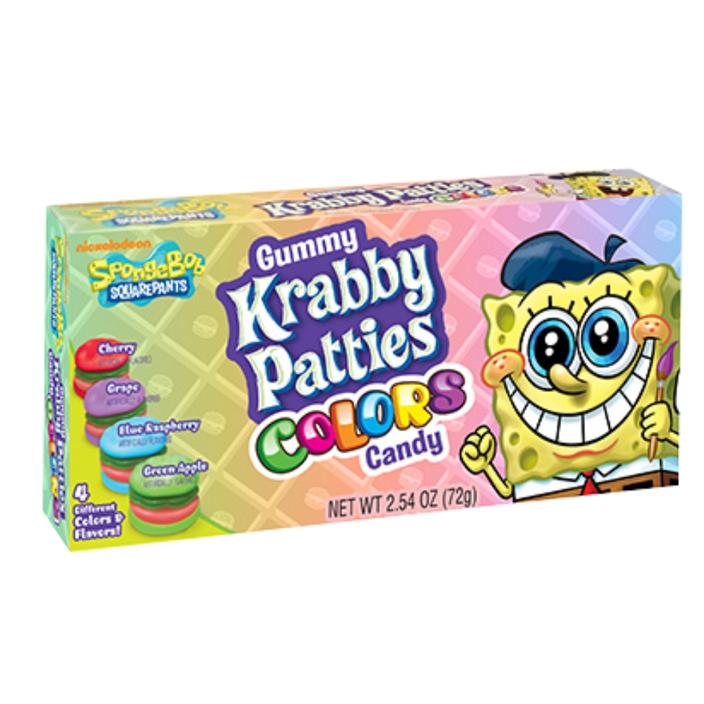 SpongeBob SquarePants Krabby Patties Colors 72 g Exotic Candy Gummies Snaxies Montreal Canada