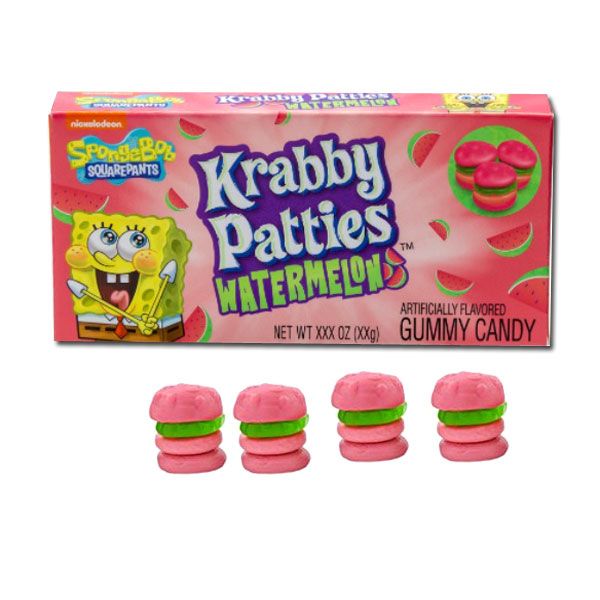 SpongeBob SquarePants Gummy Krabby Patties Watermelon 72 g Snaxies Exotic Snacks Montreal Quebec Canada 