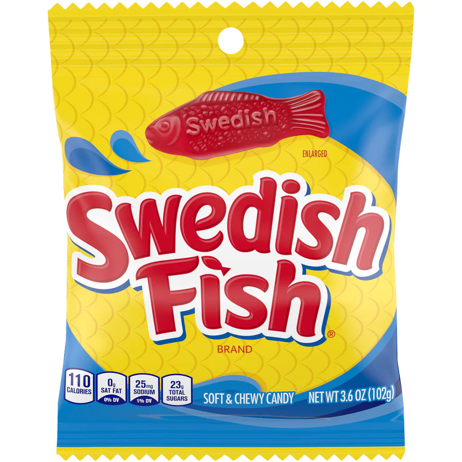 Swedish Fish Red (102) g Snaxies Exotic Candy Montreal Quebec Canada