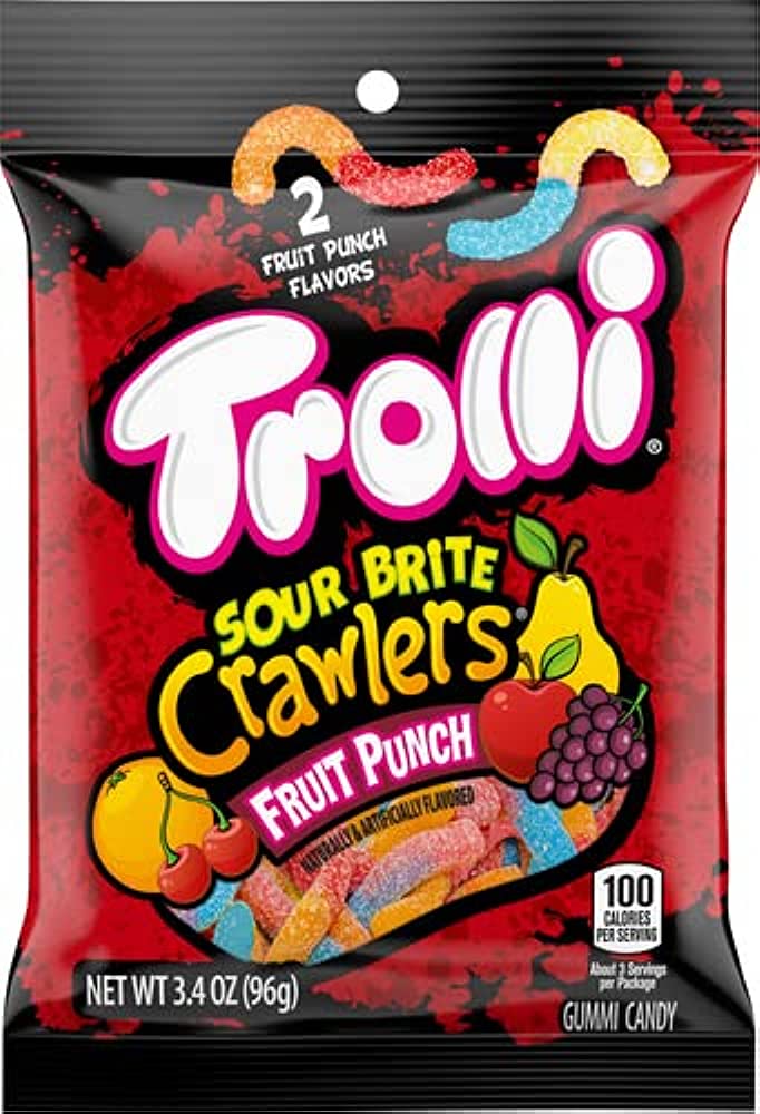 Trolli Sour Brite Crawlers Fruit Punch 96 g Exotic Candy Store Montreal Quebec Canada Snaxies