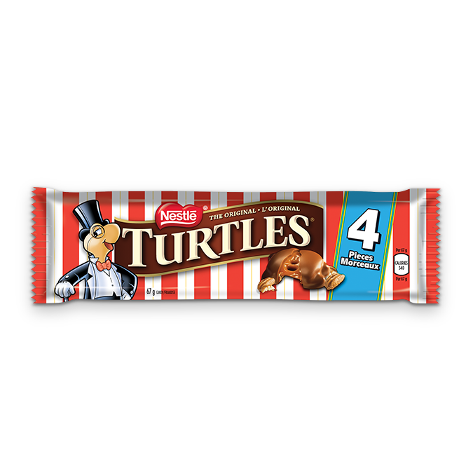 Turtles 4-Piece Chocolate Bar 67 g - Snaxies