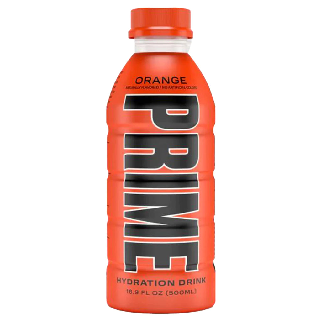 Prime Hydration Drink Orange 500 ml Snaxies Exotic Drinks Montreal