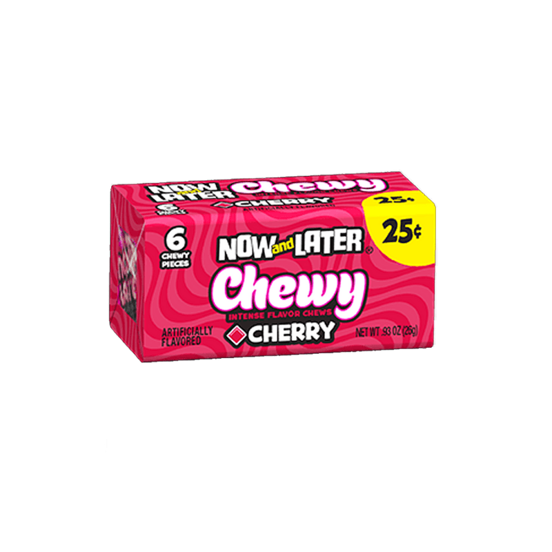 Now & Later Chewy Cherry 26 g Snaxies Exotic Candy Montreal Canada