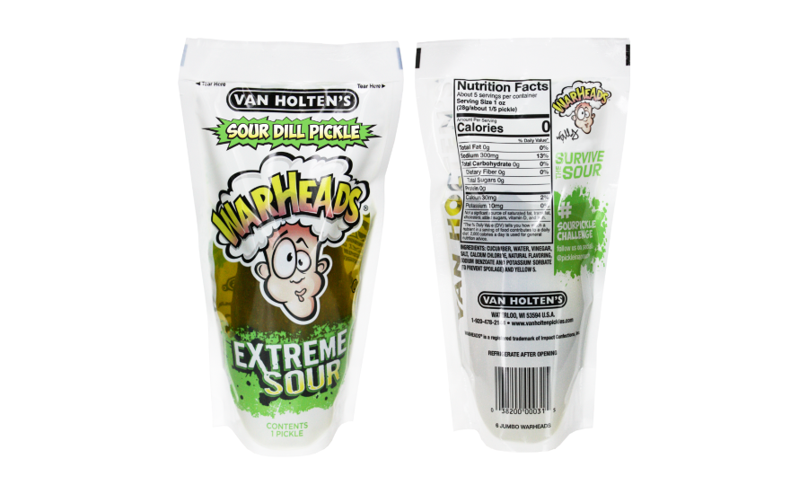 Van Holten's Warheads Extreme Sour Dill Pickle 140 g Montreal Canada Snaxies Exotic Snacks