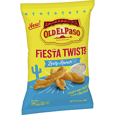 Old El Paso Fiesta Twists Zesty Ranch 56 g (6 Pack) Exotic Snacks Wholesale Montreal Quebec Canada