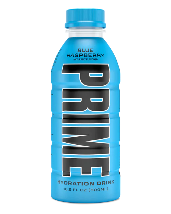 Prime Hydration Drink Blue Raspberry 500 ml Snaxies Exotic Drinks Montreal Canada