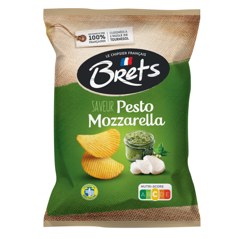 Brets Chips Pesto Mozzarella Flavour 125 g Snaxies Exotic Chips Montreal Canada