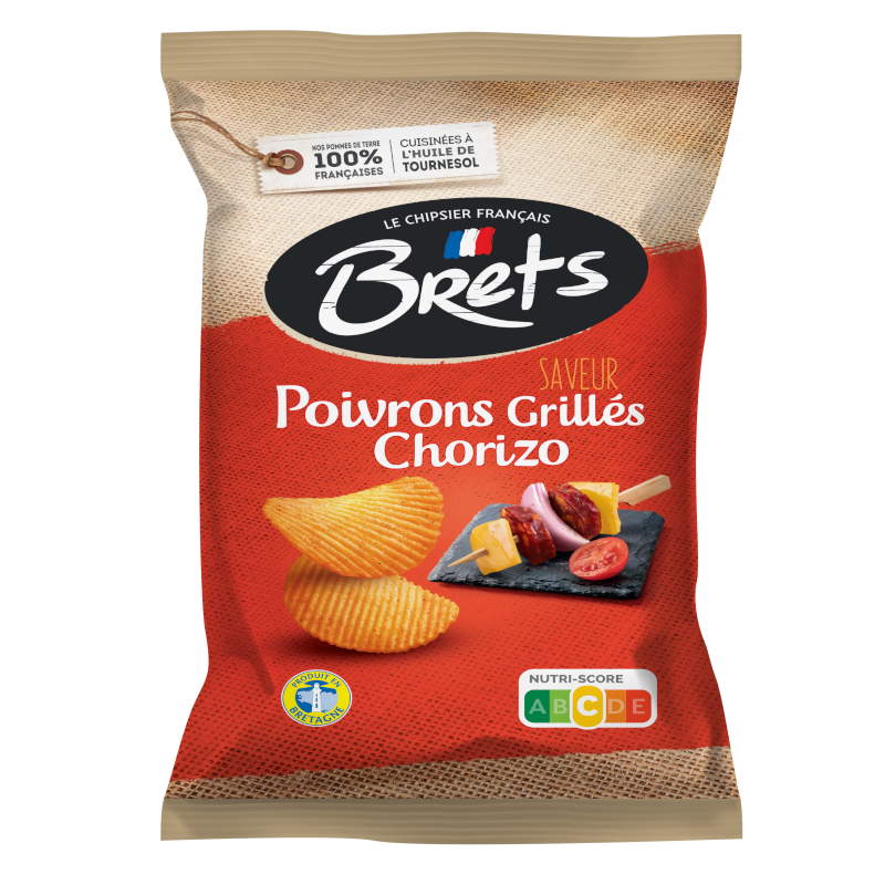 Brets Chips Grilled Pepper & Chorizo Flavour 125 g Snaxies Exotic Chips Montreal Canada
