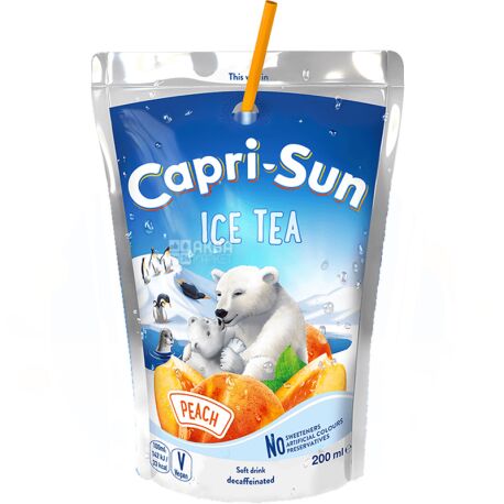 Capri-Sun Ice Tea Peach 200 ml Snaxies Exotic Juices Montreal Canada