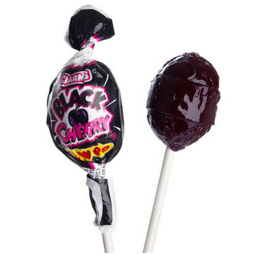 Charms Black Cherry Blow Pop 18.4 g Snaxies Exotic Candy Montreal Canada