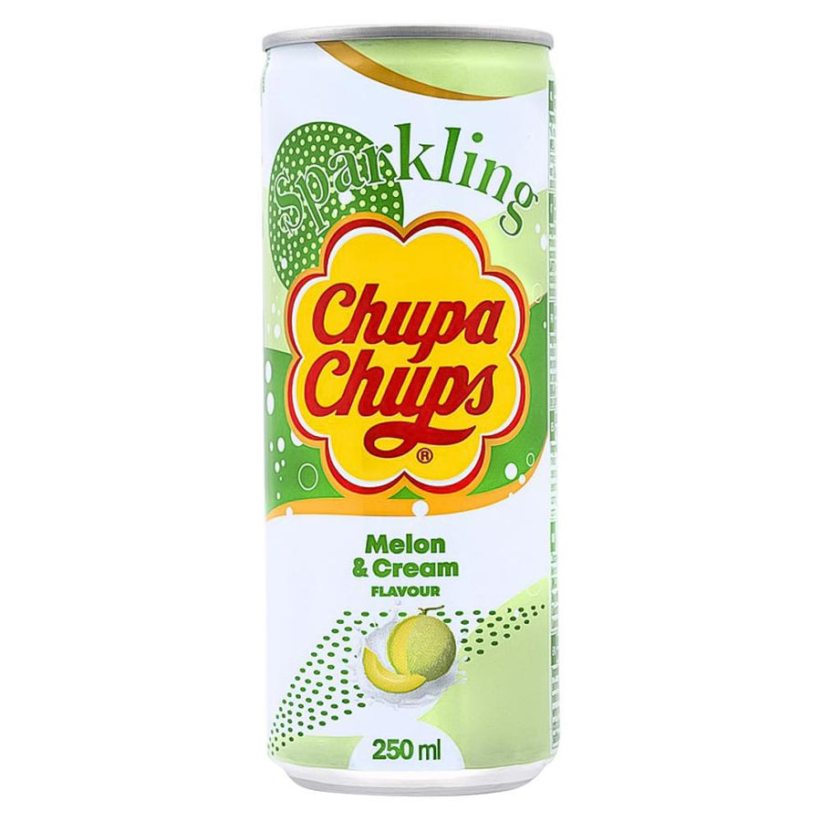 Chupa Chups Sparkling Melon Cream 250 ml Snaxies Exotic Drinks - South Korea - Montreal Canada