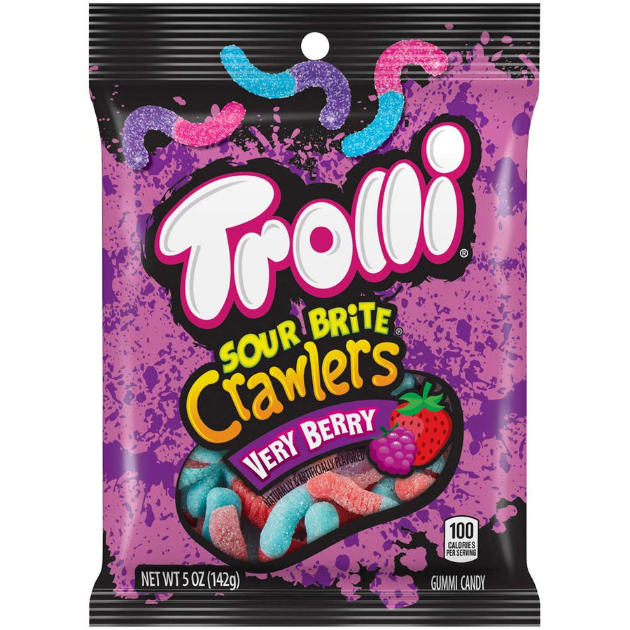 Trolli Sour Brite Crawlers Very Berry 142 g Snaxies Exotic Candy Montreal Canada