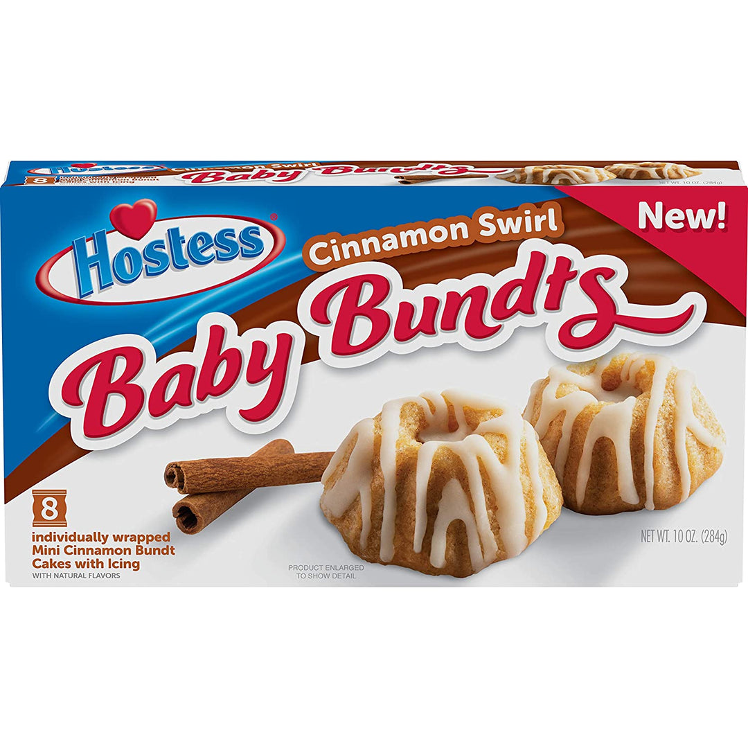 Hostess Cinnamon Swirl Baby Bundts 284 g Snaxies Exotic Pastry Montreal Canada